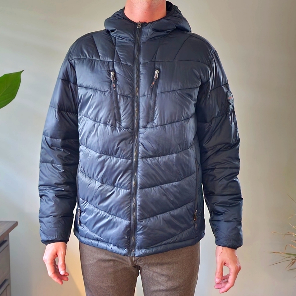 Mens XL black puffer jacket